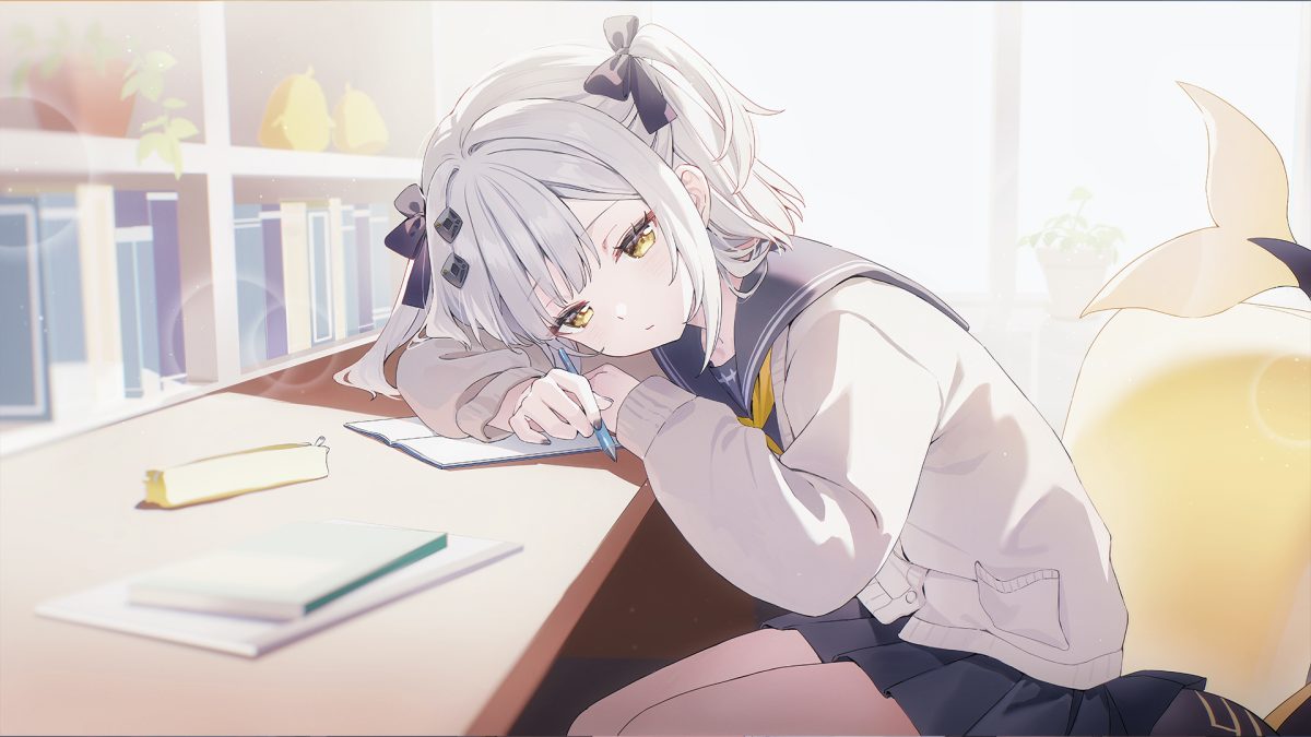 阳光下的校园女孩