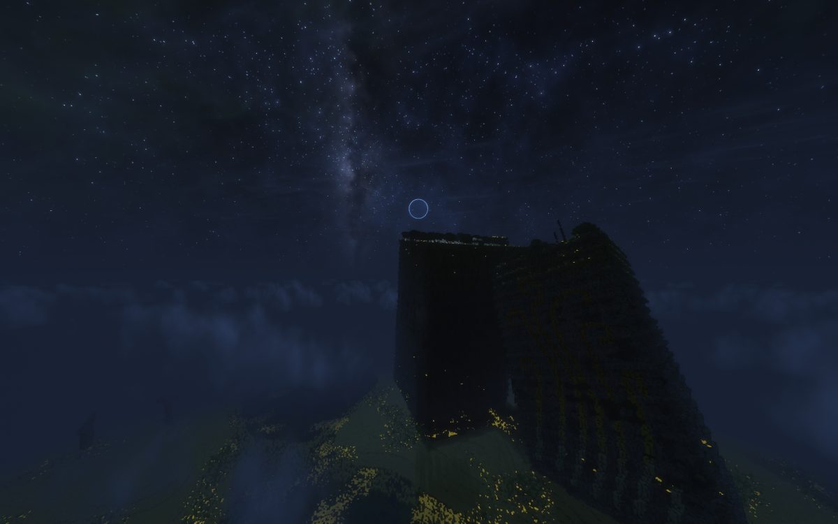 夜空下的神秘废墟