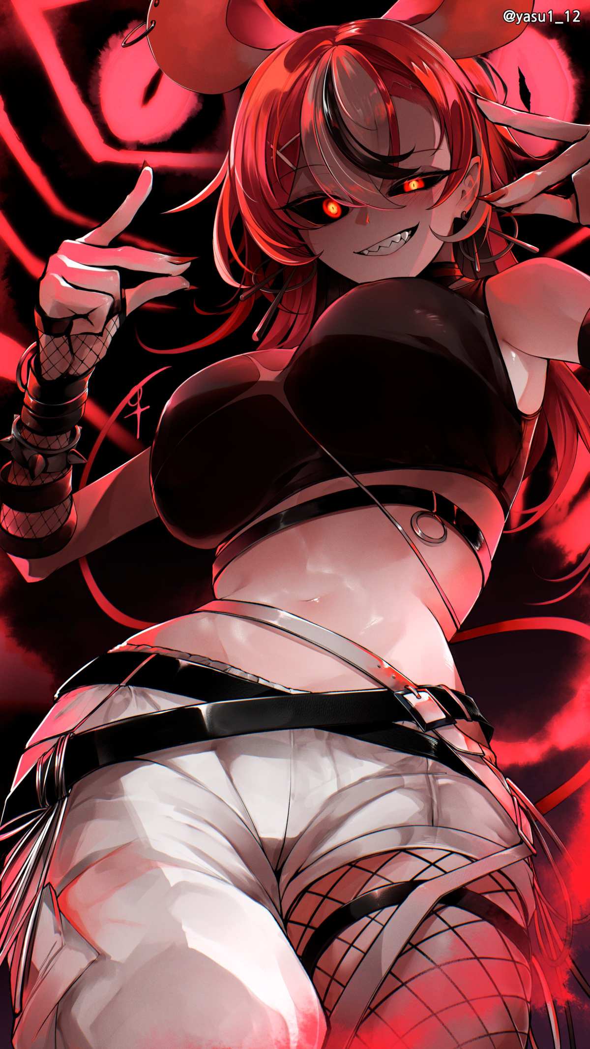 红色长发女孩动态壁纸