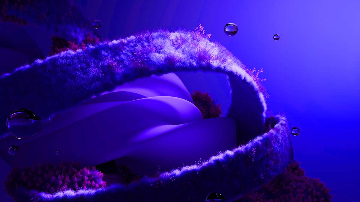 霓虹紫光下的梦幻世界