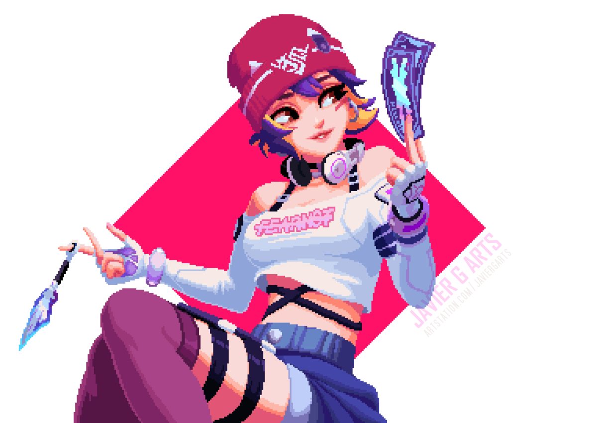 像素风游戏女孩