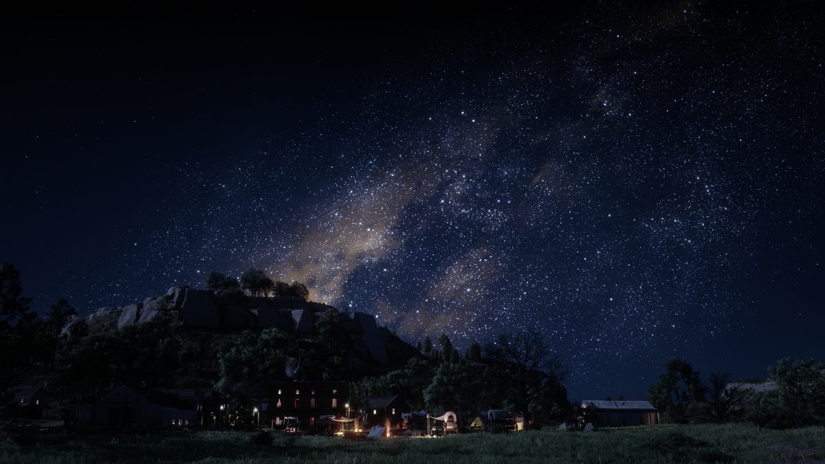 星河浩瀚夜空