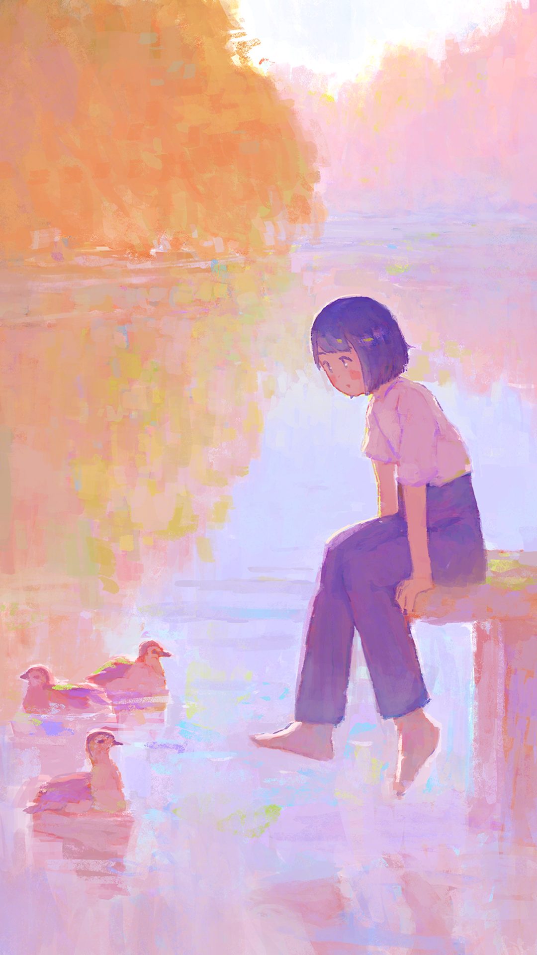 湖畔静思