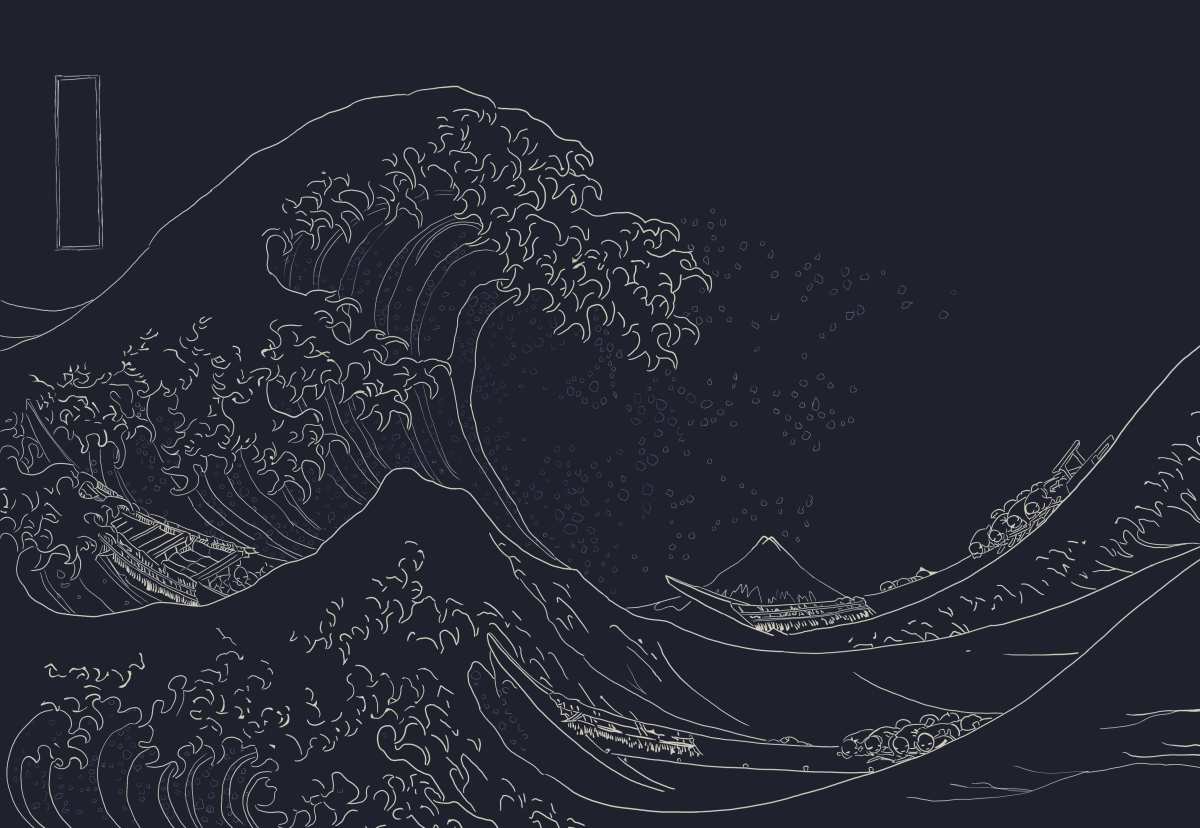 暗夜巨浪简约风
