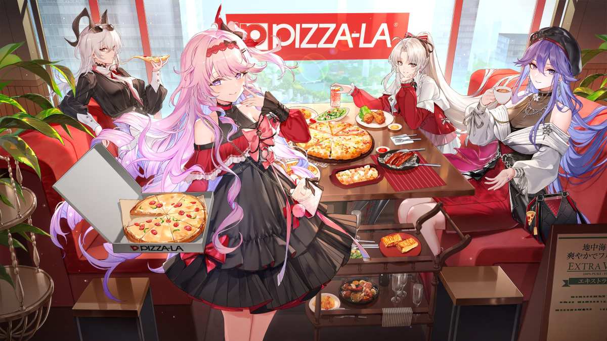 动漫女孩美食聚会