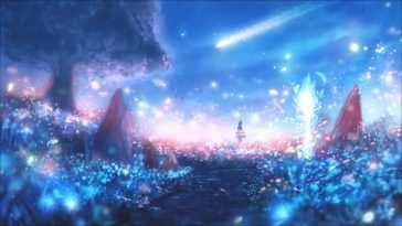 动漫女孩动态壁纸：孤独的奇幻风景