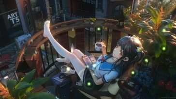 动漫女学生动态壁纸