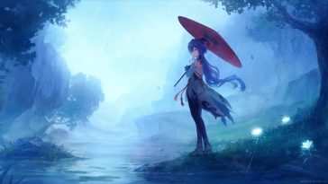 雨中孤独甘宇元信动态壁纸