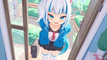 Gawr Gura女学生制服动态壁纸