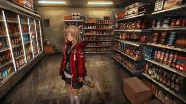 动漫女孩便利店动态壁纸