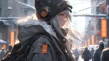 动漫女孩冬雪动态壁纸