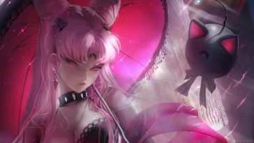 美少女战士动态壁纸：黑女士雨伞