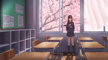 樱花动漫女学生课堂动态壁纸
