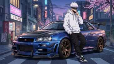 日产Skyline GT-R R34津海仙动态壁纸