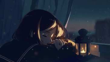 动漫女孩窗前动态壁纸