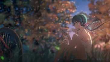 动漫女孩听音乐动态壁纸