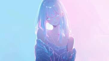 动漫女孩粉彩动态壁纸