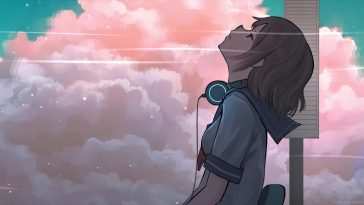 动漫女孩耳机动态壁纸