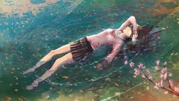 动漫女孩樱花动态壁纸