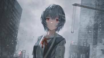 雨中绫浪玲霓虹动态壁纸