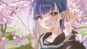 胜利女神动态壁纸：财富伴侣樱花映衬