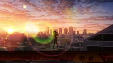 《新世纪福音战士》动态壁纸：明日香东京日落
