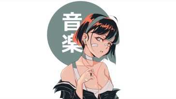 动漫女孩耳机动态壁纸