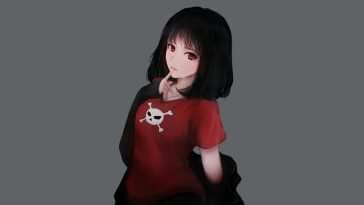短发动漫女孩情绪动态壁纸