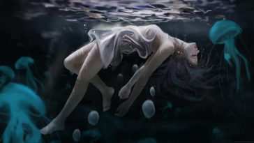 动漫女孩水下动态壁纸