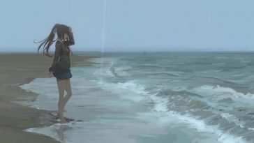 雨天海滩动态壁纸