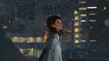 雪地动漫女孩动态壁纸