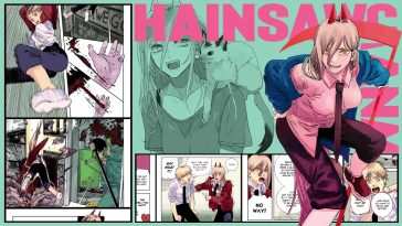 电锯人漫画动态壁纸 力量血魔卷轴