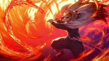《鬼灭之刃》连极京十郎火焰呼吸动态壁纸