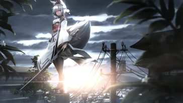 动漫狼女武士刀动态壁纸