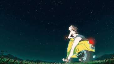 星空动态壁纸：小黄蜂FLCL晴原晴子夜空