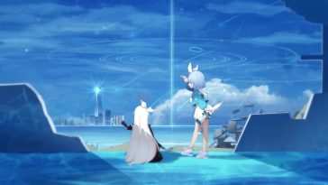 蓝档案动态壁纸：流星下的动漫女孩