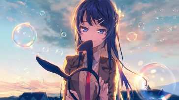樱花岛舞动兔耳少女动态壁纸