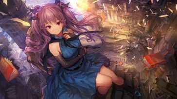 动漫女孩图书馆动态壁纸