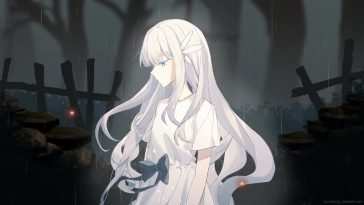 雨中动漫女孩动态壁纸