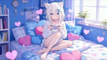 游戏玩家猫娘动态壁纸