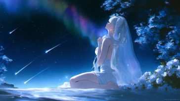 极光流星动态壁纸 锦溪夜空