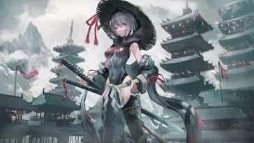 武士动漫女孩动态壁纸