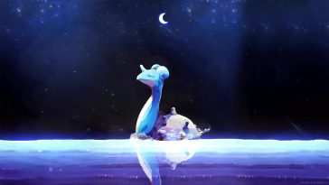 星空下海洋Lapras动态壁纸