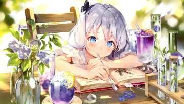洛里动漫女孩读物动态壁纸