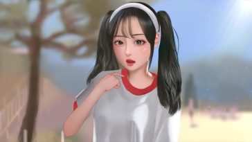 动漫女孩运动动态壁纸