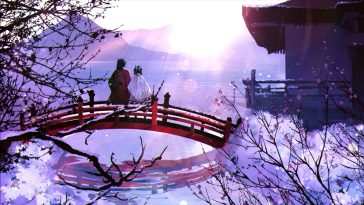 樱花信桥动态壁纸