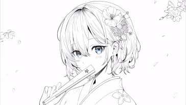 和服动漫女孩动态壁纸