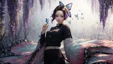信信蝴蝶紫藤动态壁纸