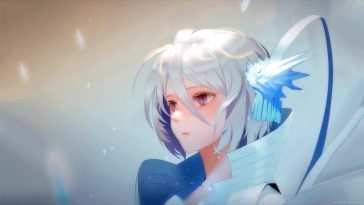 Rukia Bankai动态壁纸：白发女孩白阴霾惩罚
