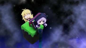 高清动态壁纸：星空少女Minecraft冒险